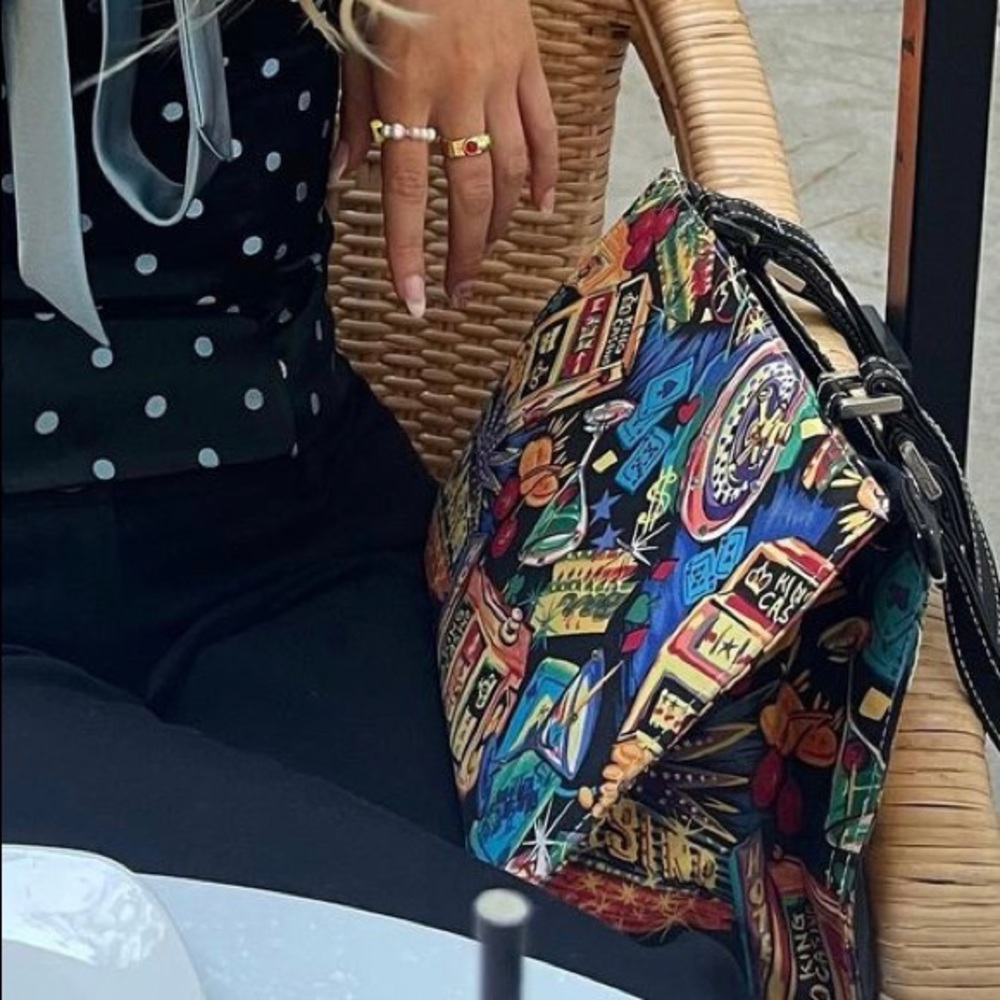 Cutie las Vegas/ martini print vintage bag